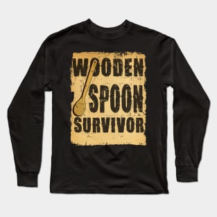 Wooden Spoon Survivor //Design On tshirt for to all Long Sleeve T-Shirt